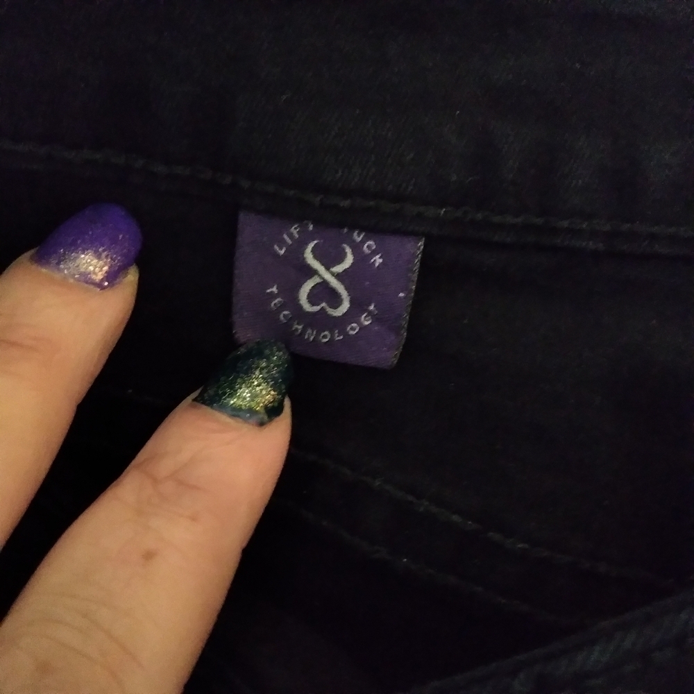 NYDJ black jean sparkly leggings - Picture 6 of 9